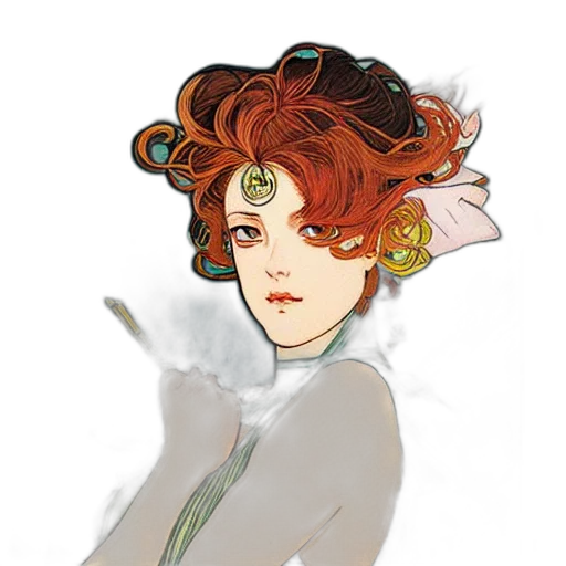crown, flower, staff, creature transparent PNG cut-out