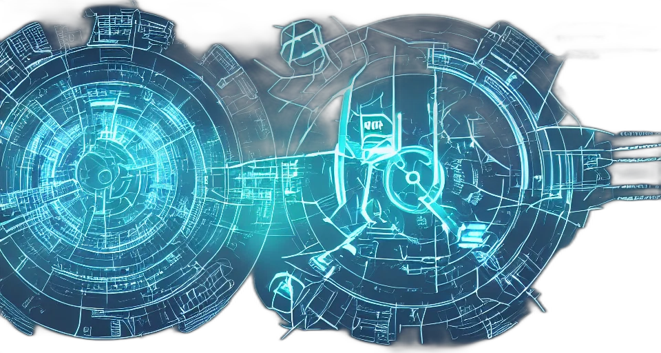 concept art, cyberpunk, 3d render, outer space transparent PNG cut-out