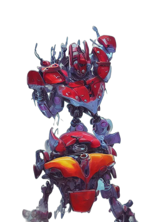 robot, weapon, car, crown transparent PNG cut-out