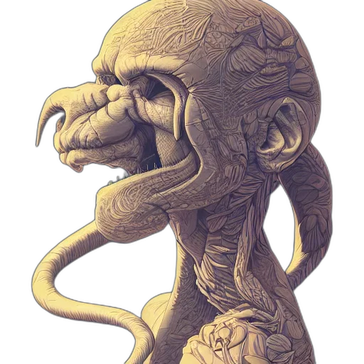 creature, mask, face, dragon, concept art, 3d render, fantasy art, photorealistic transparent PNG cut-out