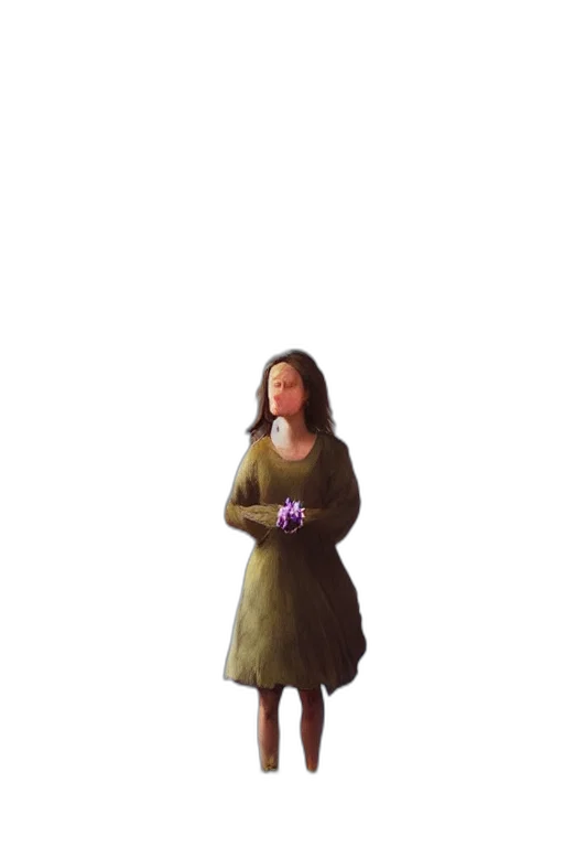 dress, staff, weapon, robot transparent PNG cut-out