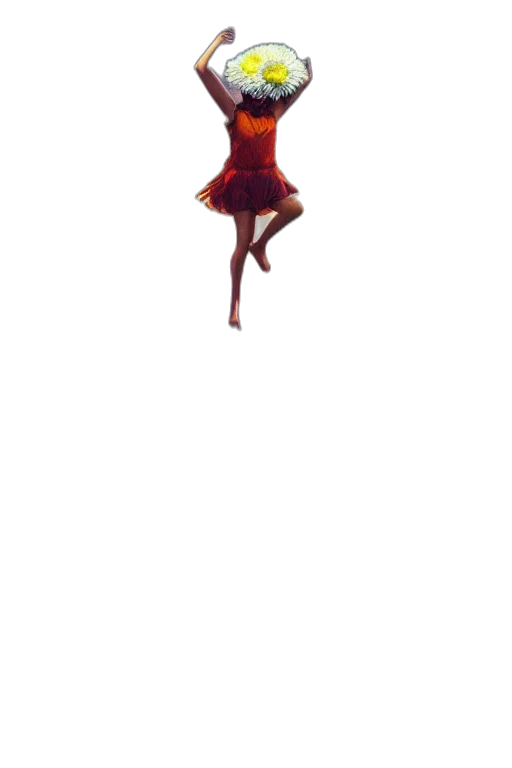 dress, staff, creature, flower, pixel art, concept art, 3d render, watercolor transparent PNG cut-out