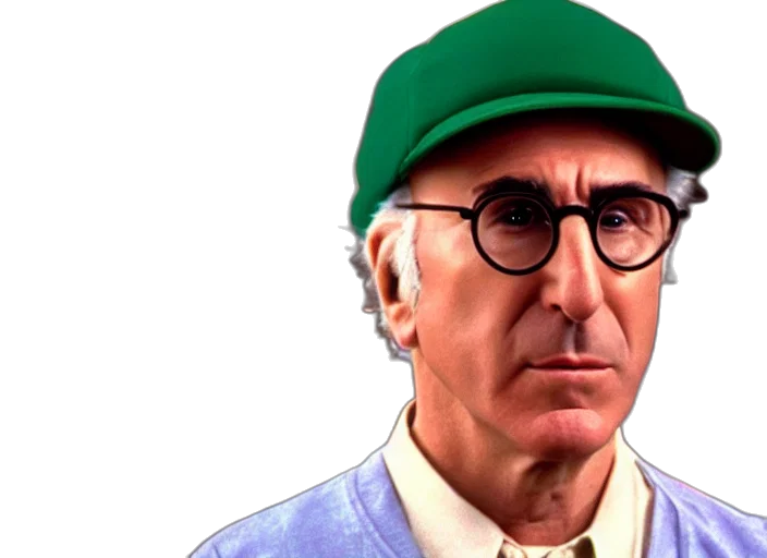 hat, face, staff, photorealistic, cartoon, 3d render, concept art, green transparent PNG cut-out