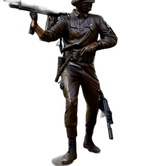weapon, staff, jacket, concept art, 3d render, photorealistic, photo, medium transparent PNG cut-out