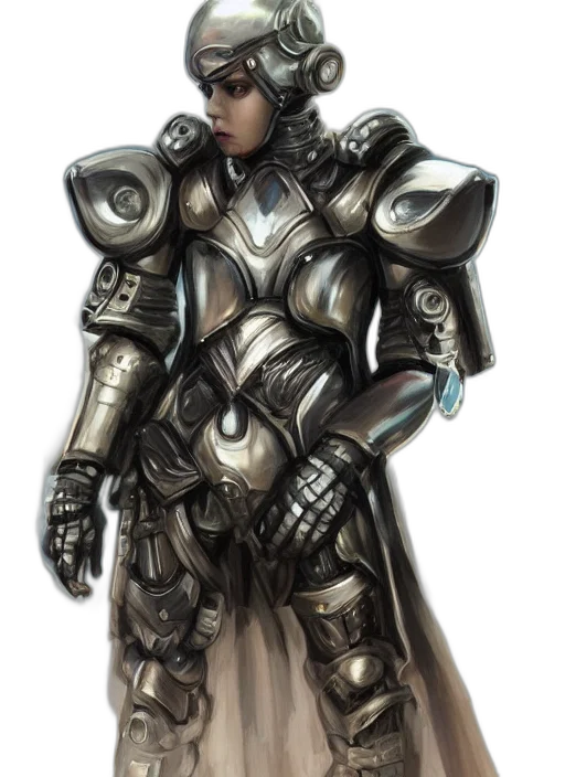 robot, weapon, sword, concept art, fantasy art, comic book art, 3d render, dark transparent PNG cut-out