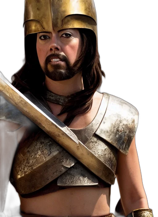 sword, face, staff, fantasy art transparent PNG cut-out