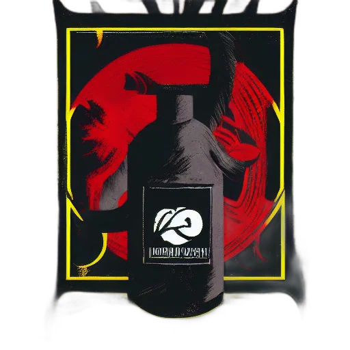 bottle, dragon, hair, mask, concept art, magic, potion, iconography transparent PNG cut-out