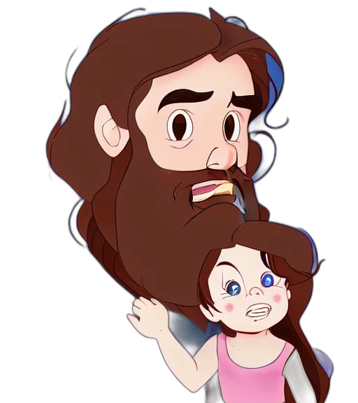 hair, face, cartoon, anime transparent PNG cut-out