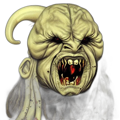 creature, face, mask, staff transparent PNG cut-out