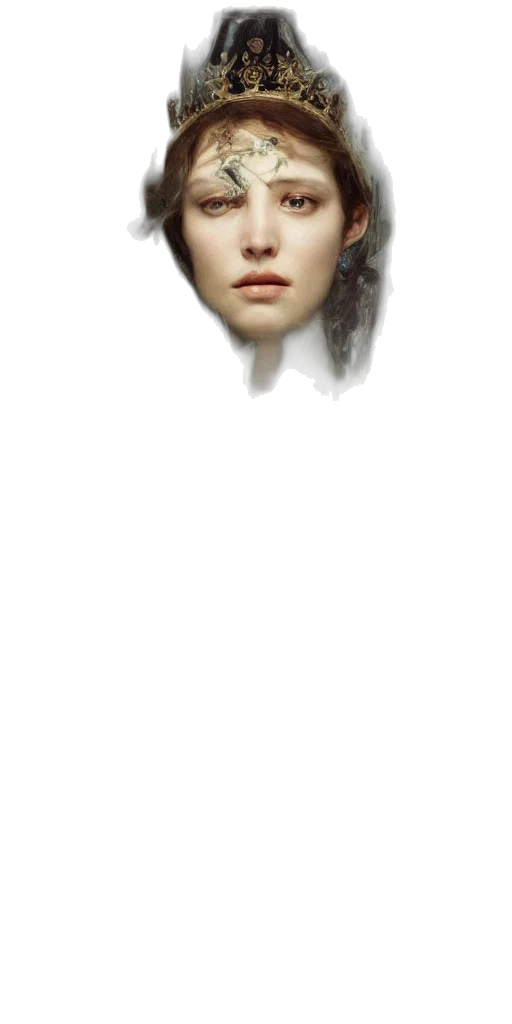face, mask, hair, crown transparent PNG cut-out