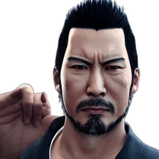 face, staff, photorealistic, 3d render, concept art, comic book art, portrait, kiryu transparent PNG cut-out