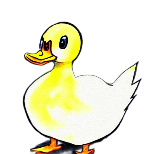 animal, staff, weapon, pixel art, cartoon, concept art, 3d render, duck transparent PNG cut-out