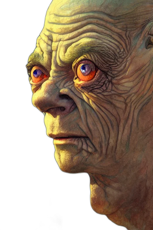 face, mask, creature, staff transparent PNG cut-out