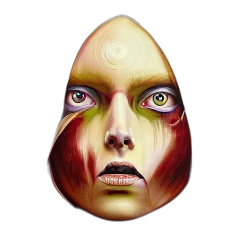 mask, face, creature, jewelry, photorealistic, concept art, watercolor, 3d render transparent PNG cut-out