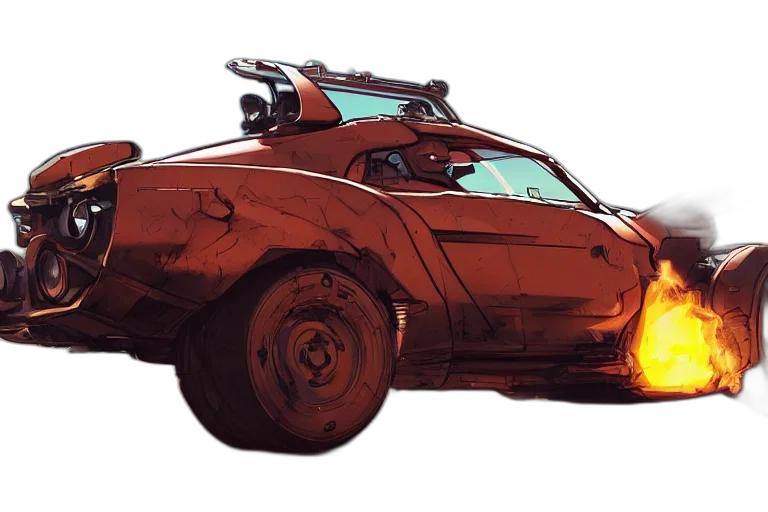 car, weapon, concept art, cyberpunk transparent PNG cut-out
