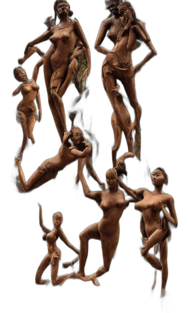 staff, creature, concept art, 3d render transparent PNG cut-out