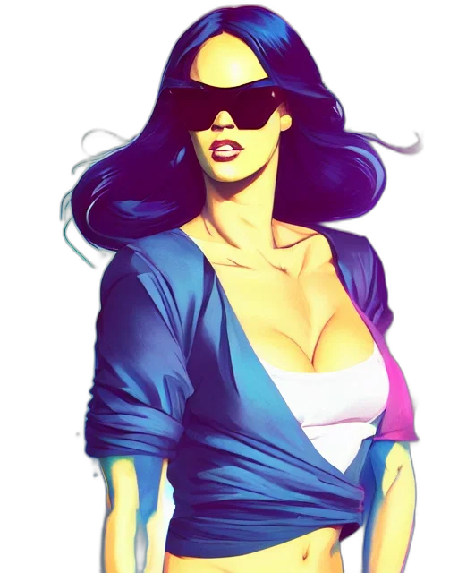 dress, jacket, comic book art, concept art transparent PNG cut-out