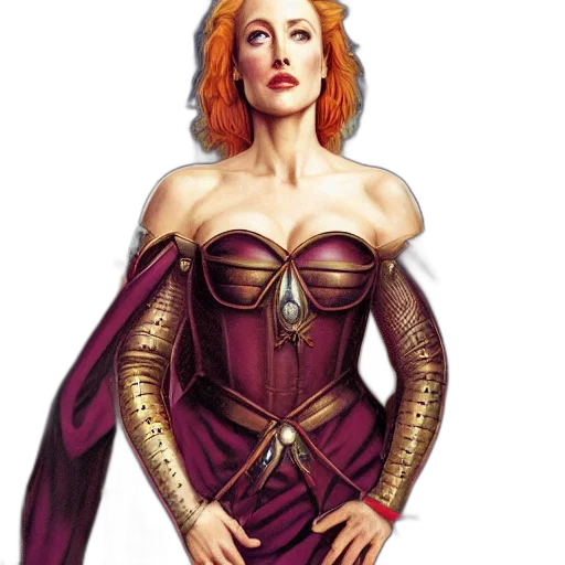 dress, jewelry, comic book art, fantasy art transparent PNG cut-out