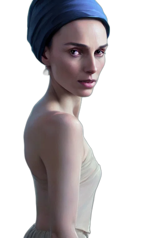 face, dress, hat, jewelry transparent PNG cut-out