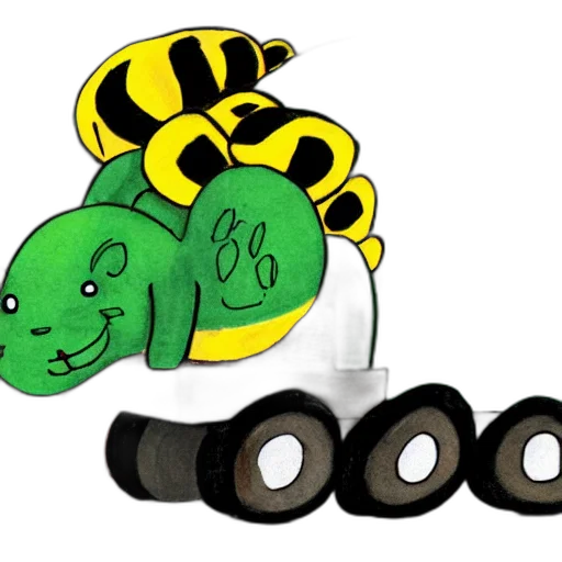 robot, concept art, 3d render, caterpillar transparent PNG cut-out