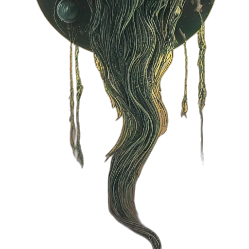 hair, tree, crown, creature, concept art, fantasy art, watercolor, photorealistic transparent PNG cut-out