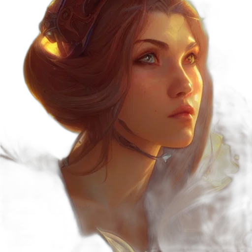 face, crown, fantasy art, concept art, photorealistic, oil painting, fire, golden transparent PNG cut-out