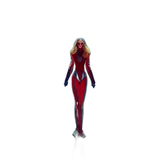creature, robot, hair, staff transparent PNG cut-out