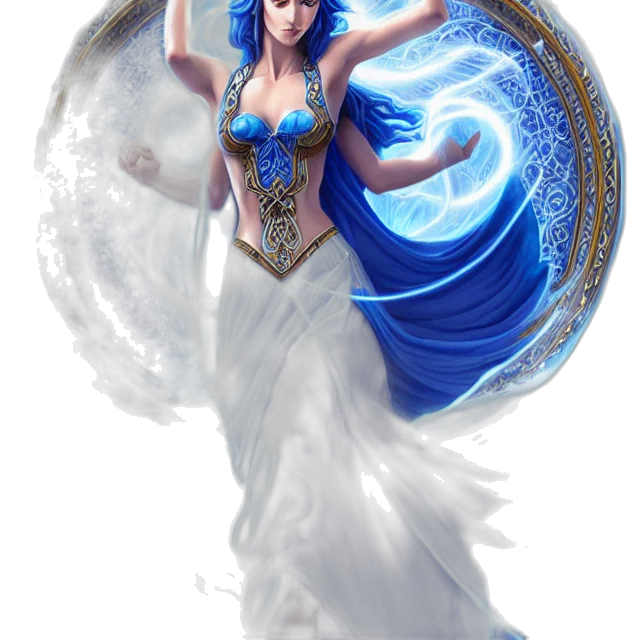 dress, staff, fantasy art, concept art transparent PNG cut-out
