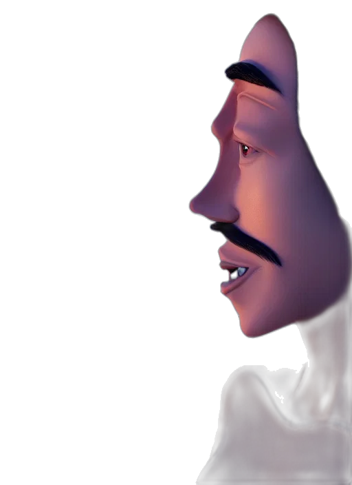 face, mask, crown, hat, 3d render, photorealistic, concept art, cartoon transparent PNG cut-out