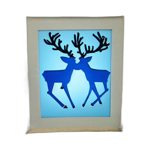 blue, reindeer transparent PNG cut-out