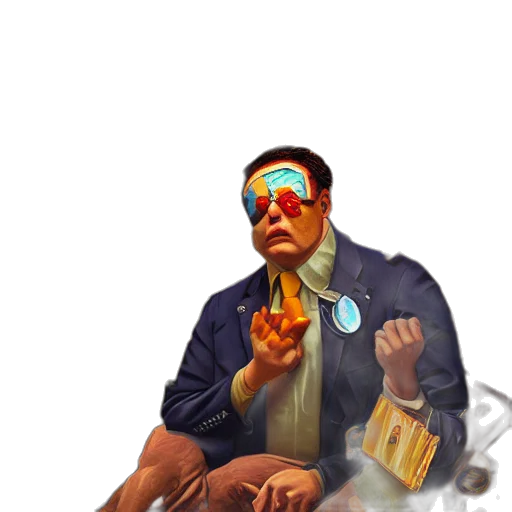 staff, jacket, face, mask transparent PNG cut-out