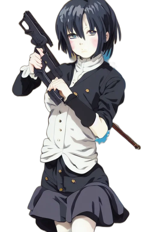 weapon, staff, sword, jacket, anime, cartoon, pixel art, concept art transparent PNG cut-out
