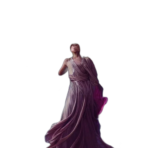 dress, crown, sword, staff transparent PNG cut-out