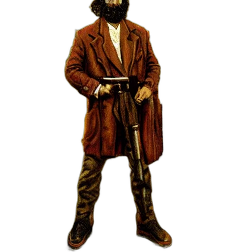 jacket, staff, concept art, warrior transparent PNG cut-out