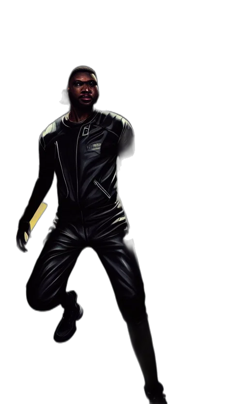 jacket, staff, concept art, comic book art transparent PNG cut-out