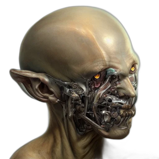 face, mask, creature, robot transparent PNG cut-out