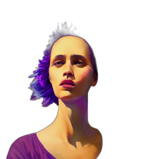 face, hair, dress, crown, photorealistic, concept art, fantasy art, pixel art transparent PNG cut-out