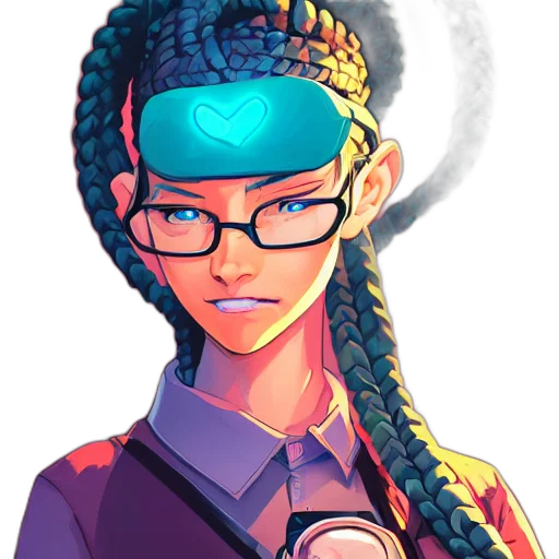 staff, face, pixel art, anime transparent PNG cut-out