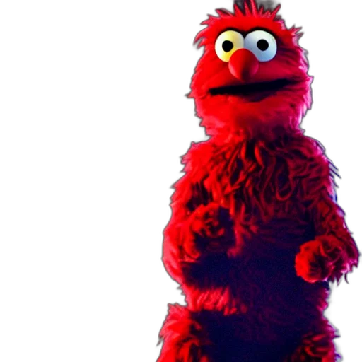 animal, creature, dress, staff, concept art, 3d render, red, still transparent PNG cut-out