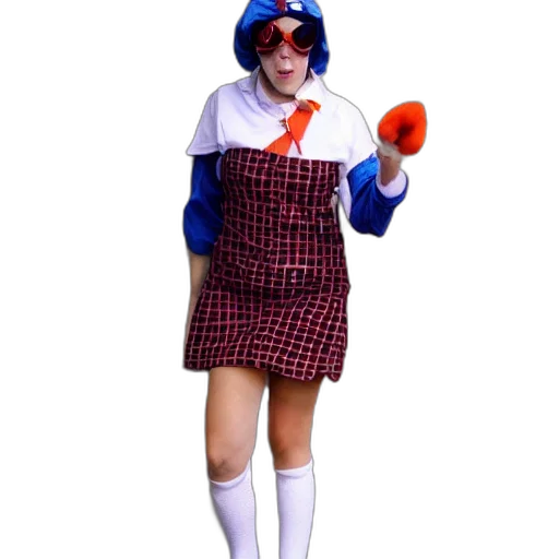 dress, jacket, staff, mask transparent PNG cut-out