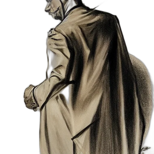 staff, jacket, mask, face, concept art, comic book art, watercolor, cartoon transparent PNG cut-out