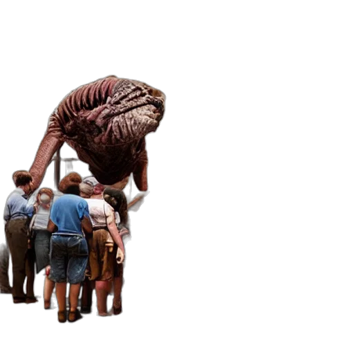 creature, animal, staff, hair, concept art, 3d render, wide, shot transparent PNG cut-out