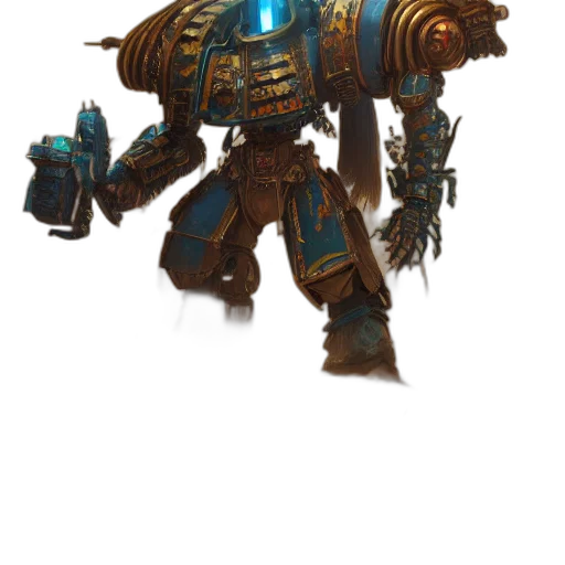 robot, weapon, staff, concept art, fantasy art, 3d render, portrait, warhammer transparent PNG cut-out