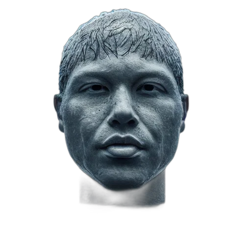face, mask, crown, hair, photorealistic, 3d render, concept art, fantasy art transparent PNG cut-out