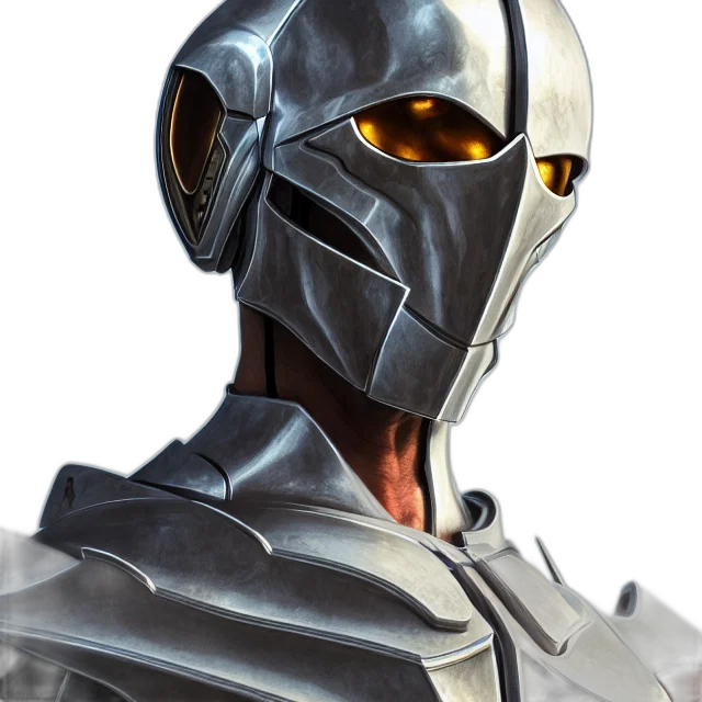 mask, robot, face, concept art, comic book art, 3d render, fantasy art, holy transparent PNG cut-out