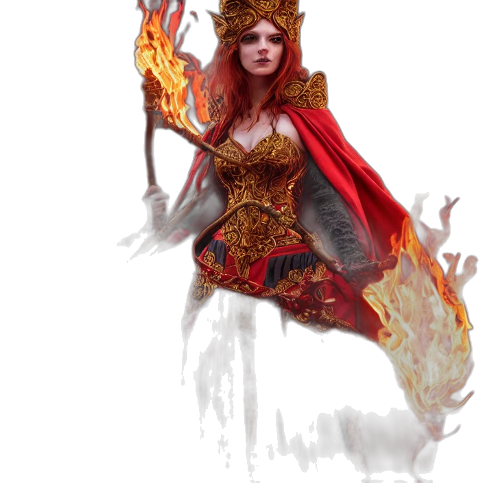staff, dragon, crown, dress transparent PNG cut-out