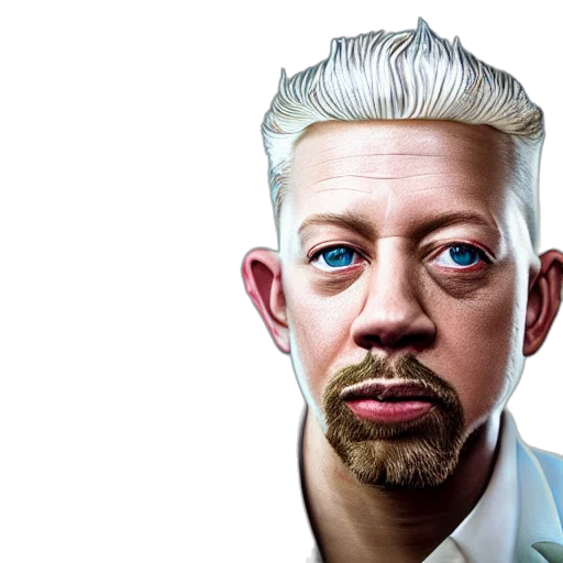 face, hair, staff, photorealistic transparent PNG cut-out
