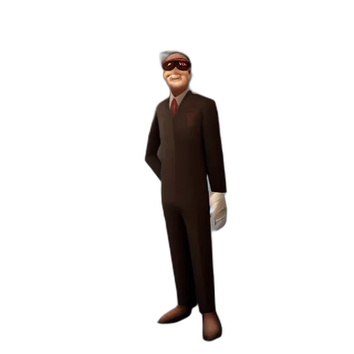 staff, hat, face, jacket, 3d render, concept art, cartoon, pixel art transparent PNG cut-out