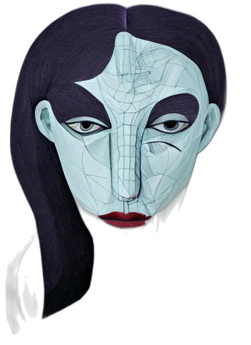 mask, face, creature, concept art transparent PNG cut-out