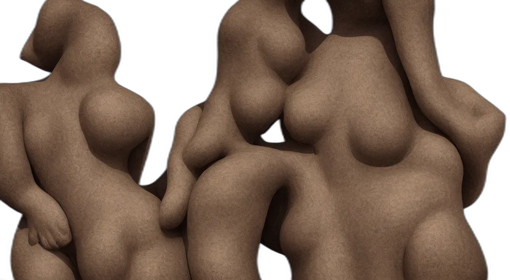 3d render, photorealistic, concept art, giant, woman, body, sculpture, photorealism transparent PNG cut-out